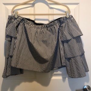 Socialite Tops - Black and white checkered top Socialite Tops - Black and white checkered top
